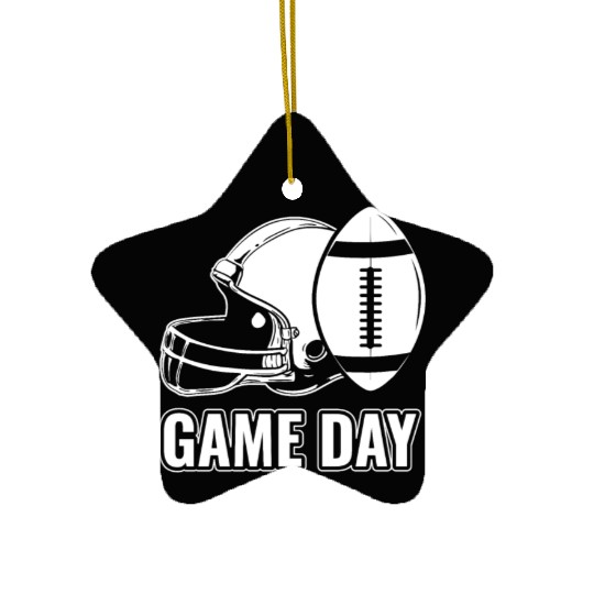 American Football Fan Support Game Day Football Ceramic Ornaments