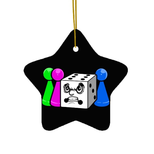 Board Game Angry Dice Ceramic Ornaments
