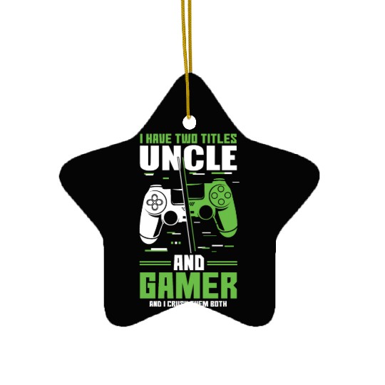 Two Titles Uncle Gamer Video Game Lover Gaming Ceramic Ornaments