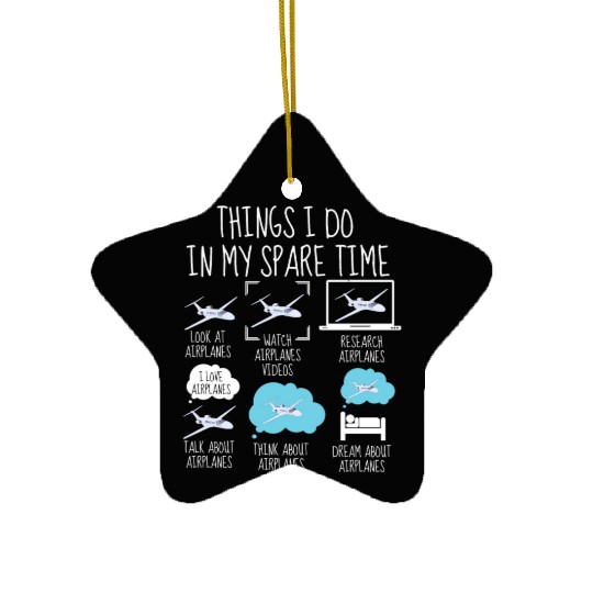 Funny Airplanes Lovers Ceramic Ornaments