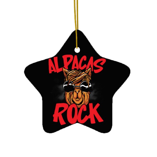 Alpacas Rock Llama Alpaca Whisperer Farm Animal Ceramic Ornaments