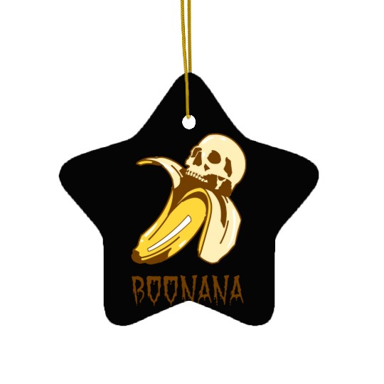 Boonana. Scary Banana Skull Halloween Ceramic Ornaments