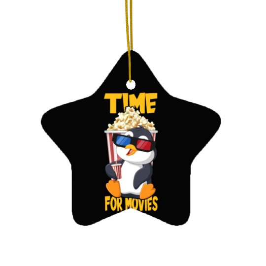 Watch Movies With Cartoon Penguin Ceramic Ornaments