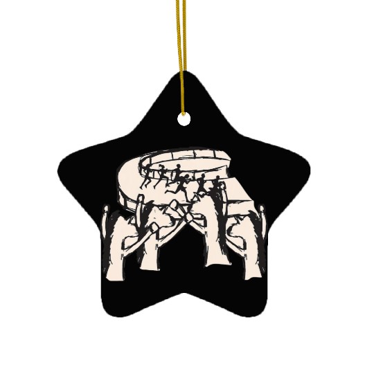 Horses Betting On Humans Racing Equestrian Gift Ceramic Ornaments