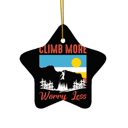 Climbing Mountaineering Climber Mountains Hiking Ceramic Ornaments