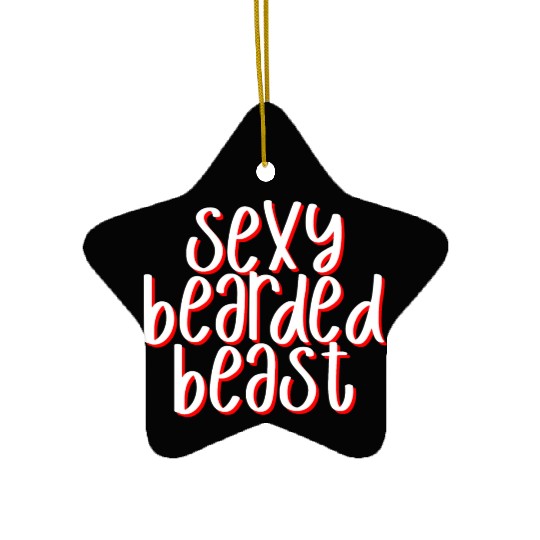 Sexy Bearded Beast 3 Ceramic Ornaments