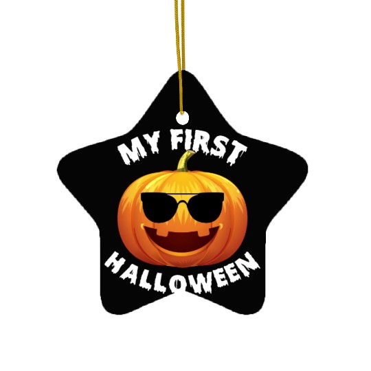 Halloween Baby Shower My First Halloween Newborn B Ceramic Ornaments