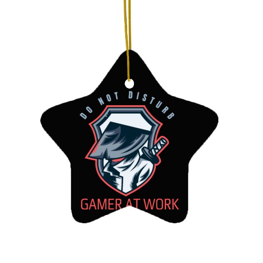Do Not Disturb Gamer At Work-Gaming Lover Ceramic Ornaments