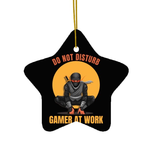Do Not Disturb Gamer At Work-Gaming Lover Ceramic Ornaments