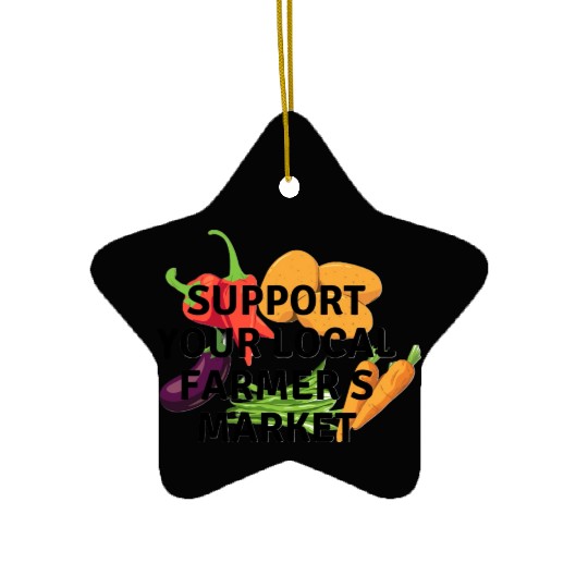 farmers market Ceramic Ornaments