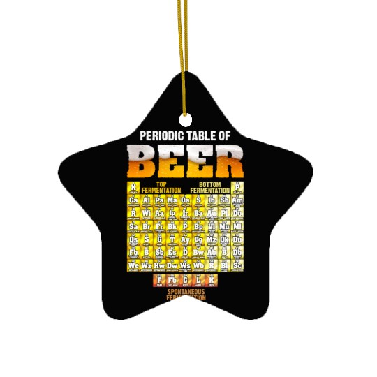 Chemical Periodic Table Types Of Beer Ceramic Ornaments