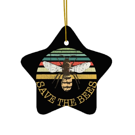 Bee BeeKeeper Save the Bees Apiary Design Ceramic Ornaments