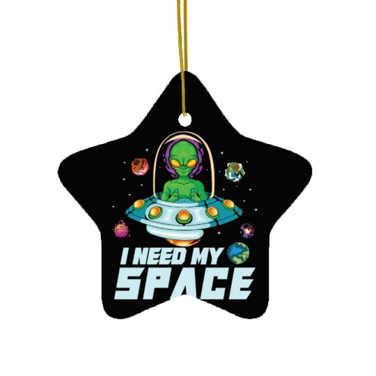 Alien Extraterrestrial Area 51 UFO Space Geek Gift Ceramic Ornaments