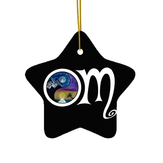 OM Ying Yang Ceramic Ornaments