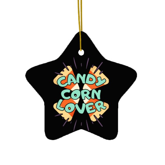 Candy Corn Lover Ceramic Ornaments