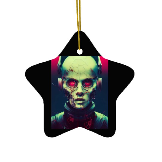 Zombie Cyberpunk Ceramic Ornaments