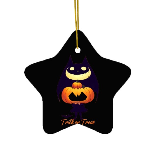 Bat Trick or Treat Ceramic Ornaments