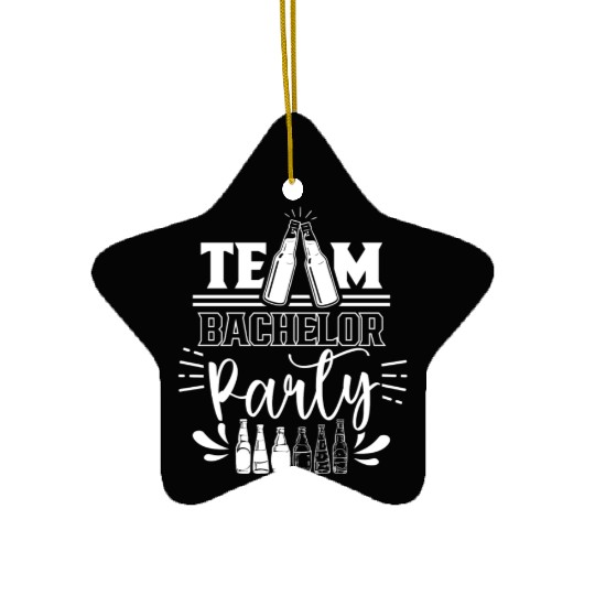 Team Bachelor Party Bride Groom Ceramic Ornaments