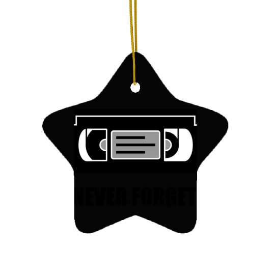 VHS Cassette Tape Never Forget Ceramic Ornaments