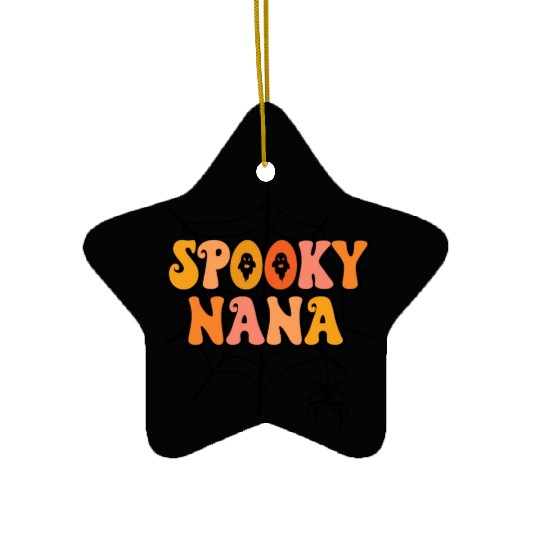 Cute Spooky Nana Halloween Grandma Ceramic Ornaments