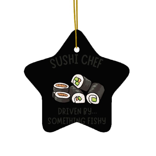 SUSHI CHEF 21 Ceramic Ornaments