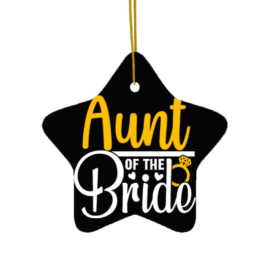Aunt Of The Bride Wedding Party Matching Gift Ceramic Ornaments