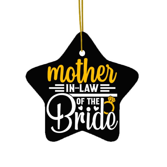 Mother in Law Of The Bride Wedding Party Matching Ceramic Ornaments