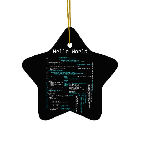 Hello World Coding Computer Programming Languages Ceramic Ornaments