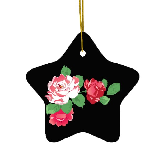 Hibiscus Garden Plant Botanical Flower Ceramic Ornaments