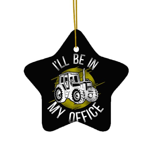 Farming Farmer Tractor Vintage Ceramic Ornaments