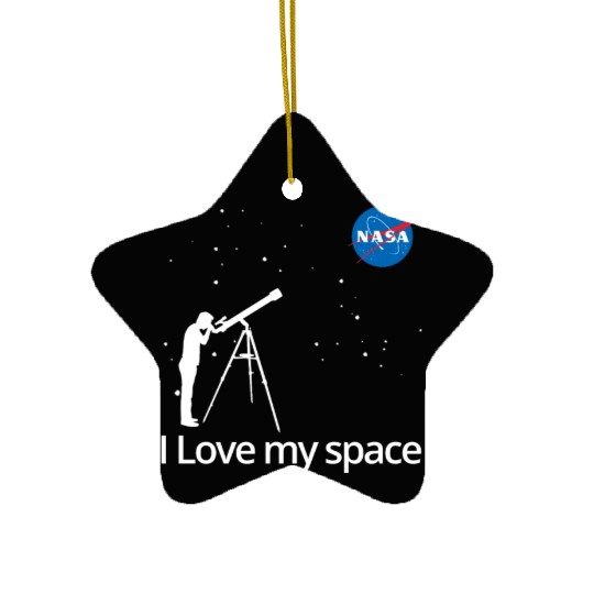 NASA I Love My Space Telescope Galaxy Ceramic Ornaments