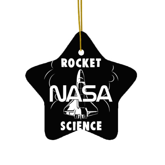 NASA Rocket Science RocketShip Ceramic Ornaments