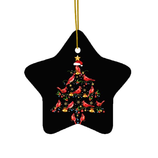 Cardinal Bird Ornament Decoration Christmas Tree Ceramic Ornaments