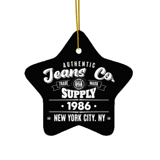 New York City Born In 1986 Vintage Birthday Ceramic Ornaments
