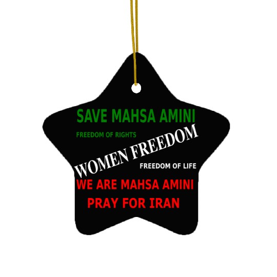 Save Mahsa Amini | Freedom Ceramic Ornaments