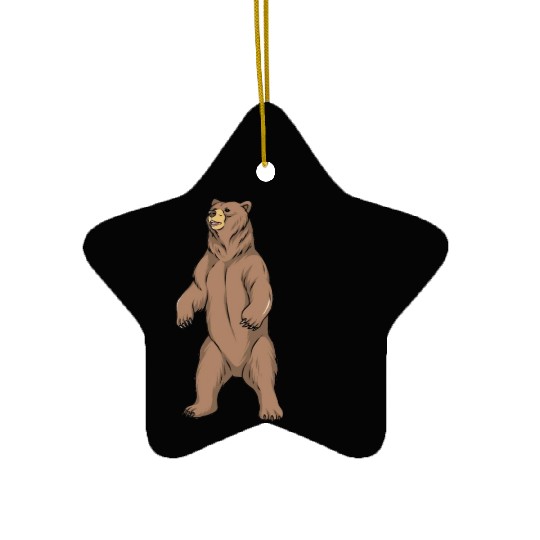 grizzly bear Ceramic Ornaments