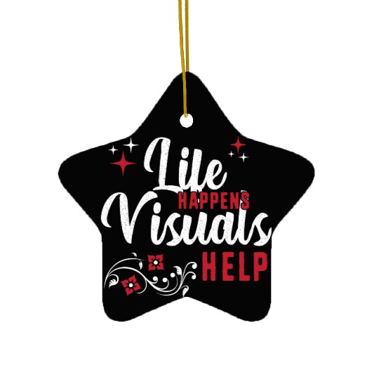 Sped Teacher Aba Therapy Life Happens Visuals Help Ceramic Ornaments