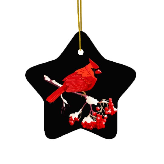 Awesome Red Cardinal Birds Gift Nature Lover Funny Ceramic Ornaments