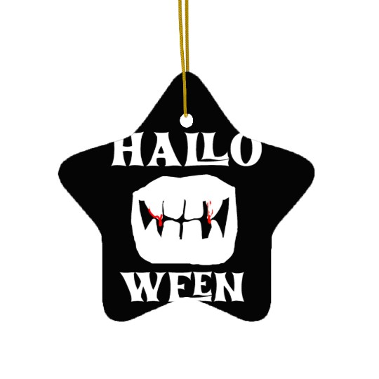 Mouth of a vampire - halloween Ceramic Ornaments