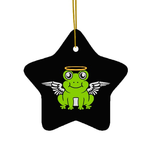 Angel frog wings Ceramic Ornaments