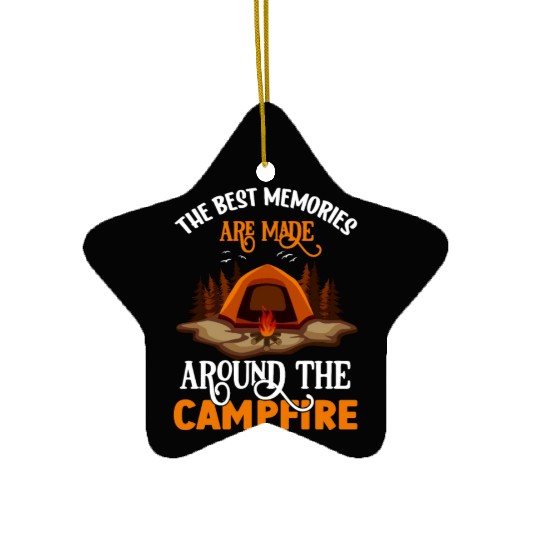 Camping memories Ceramic Ornaments
