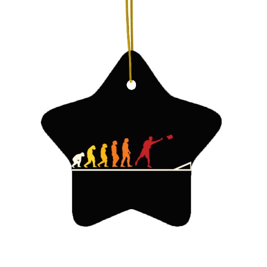 Cornhole Evolution Ceramic Ornaments