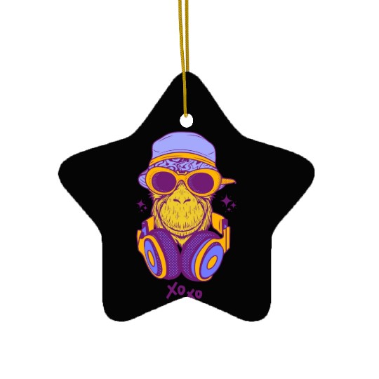 Monkey Swag Ceramic Ornaments