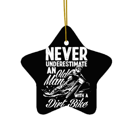 Motocross Old Man Ceramic Ornaments