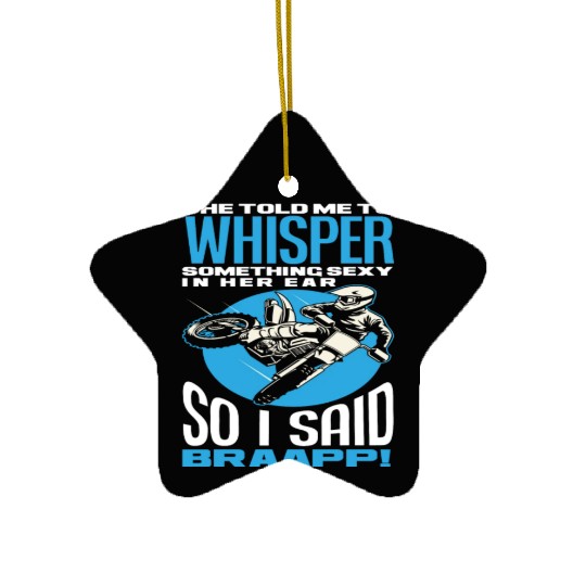 Funny Motocross Fan Ceramic Ornaments