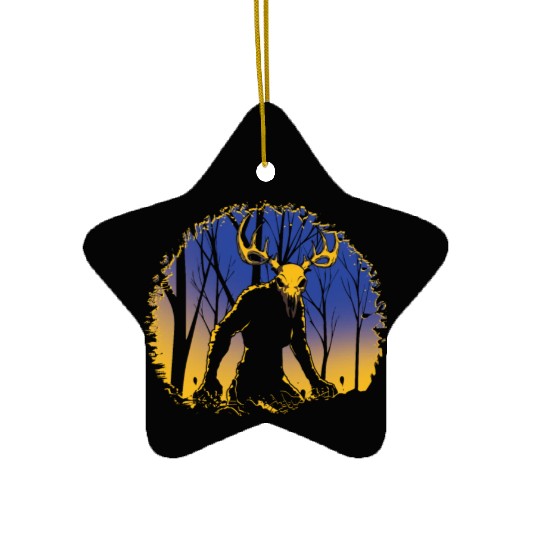 Wendigo Folk Creature Forest Cryptid Halloween Ceramic Ornaments