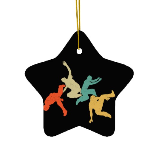 Parkour Free Running Traceur Retro Ceramic Ornaments