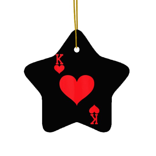 King of Hearts Playing Card Halloween Costume Tank Ceramic Ornaments