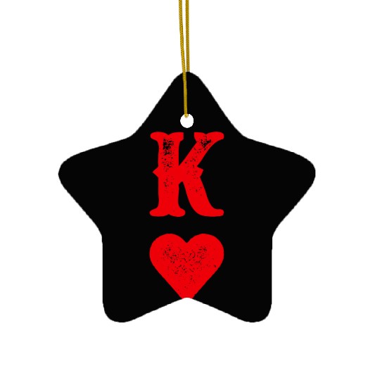 King Of Hearts Playing Cards Couples Halloween Cos Ceramic Ornaments