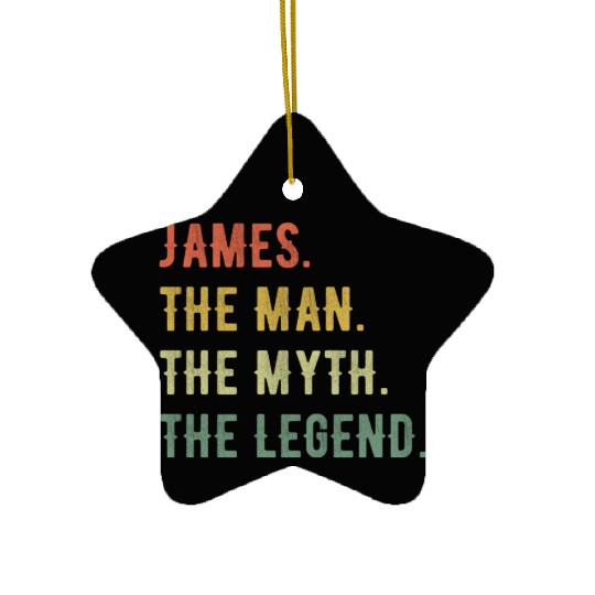 James First Name The Man The Myth The Legend Ceramic Ornaments